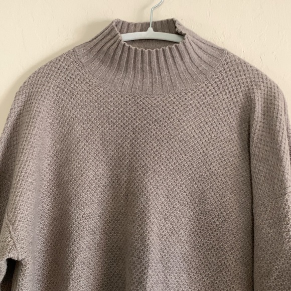 EVERLANE Stoopwaffle Recycled Cashmere Crewneck Sweater In Heather Sand Size L - Picture 3 of 8